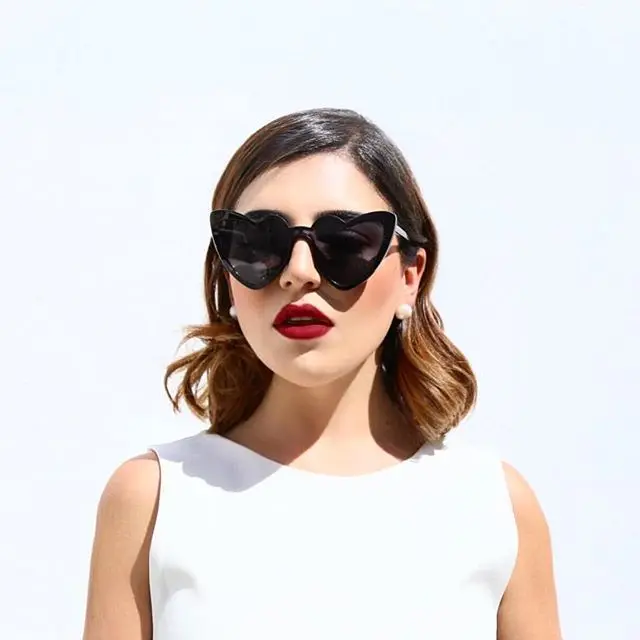 CCSPACE дамы сердце рамки солнцезащитные очки для женщин для бренд дизайнер модные черные женские оттенки 45368