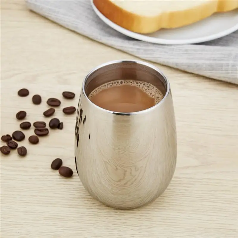 Двойные укутанные кружки из нержавеющей стали, термостойкие кофейные чашки без ручки для кофе, чая и пива