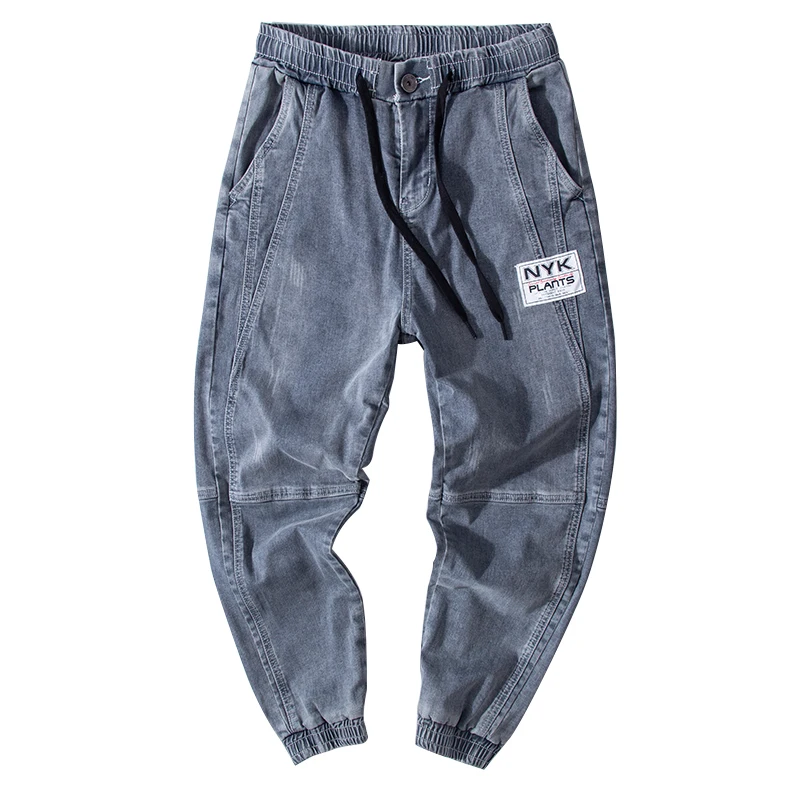 Plus Size 30-44 46 Fashion Design Biker Denim Harem Pants Punk Style Casual Jean For Men Hight Quality Cotton Male Long Trousers