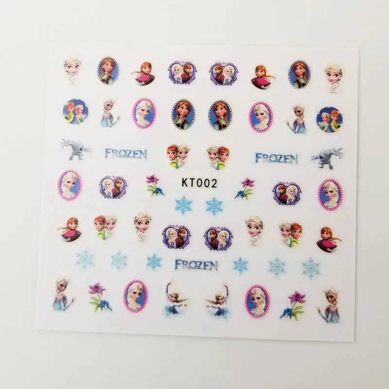 cartoon Mickey Minnie Nail Stickers Toy Disney frozen Elsa princess girls snow sticker Makeup Toy Art Decorations girls gift