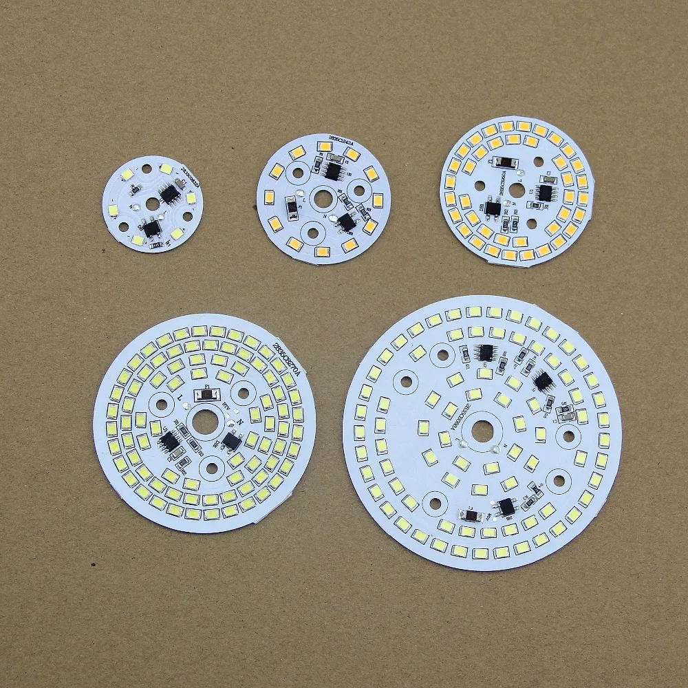 

10PCS 3W 5W 7W 9W 12W 15W Dimmable Driverless 110V 220V LED lamp Module SMD 2835 Chip of LED Bulb Lamps Integrated Driver