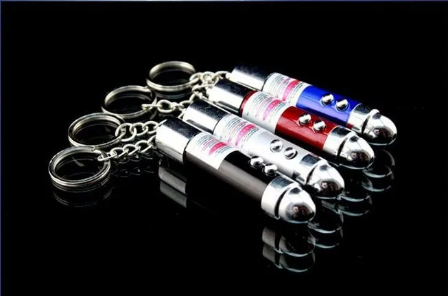 

2Pieces Fool's Day electric flashlight electric bullets tugs toys strange strange spoof key laser flashlight dual-use flashlight