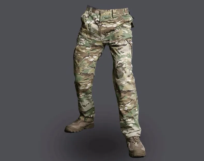 Militar стиль Rip-stop водонепроницаемые уличные тактические брюки мужские камуфляжные армейские военные походные брюки тефлоновые брюки