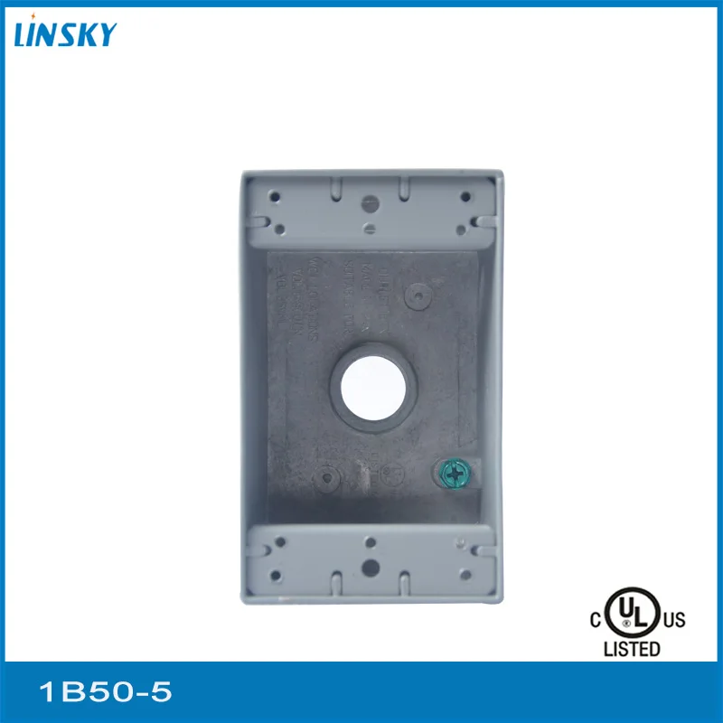 American UL Listed Gray Aluminum 5 Outlet Holes Electronic Junction Box