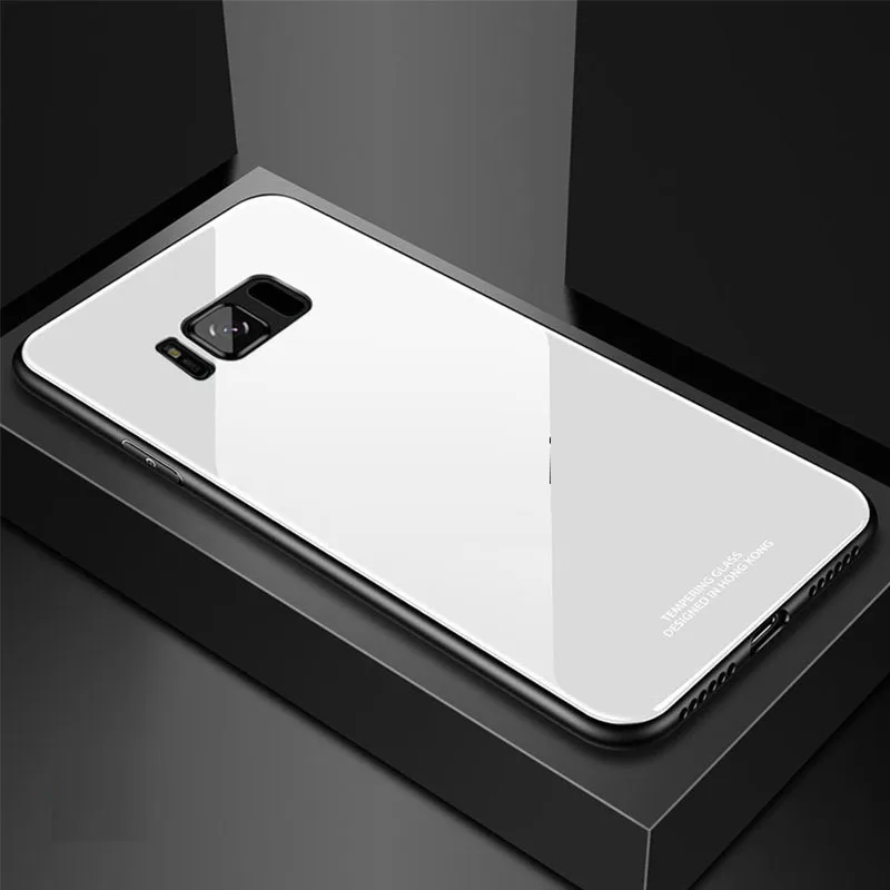 SemgCeKen роскошный стеклянный зеркальный чехол для samsung galaxy S7 edge S7edge S 7 Силиконовый ТПУ твердый чехол на заднюю панель телефона etui coque - Цвет: white