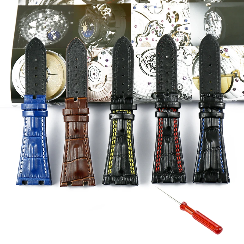 Watch accessories leather strap shoulder strap for AP 28mm outdoor sports waterproof strap women men watch band