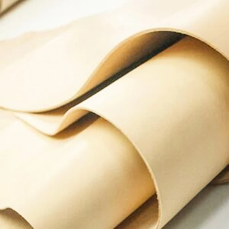 

Leather Fabric Sew Costume Material Scrap Trim 1.5mm DIY Cowhide Natural Wallet Leather Fabric Luggage Purse Vegetable Tanned