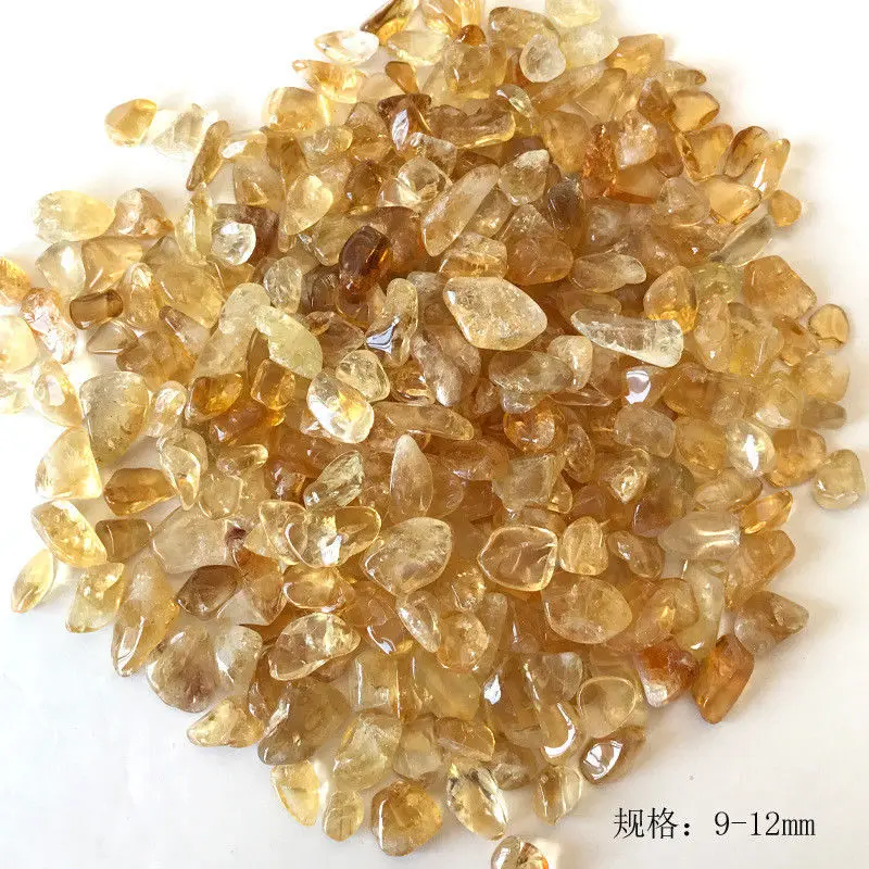 

Drop Shipping 50g 2 Size Natural Citrine Chip Stone Brazil Raw Crystals for Reiki Healing Home Quartz Crystals Natural Stones
