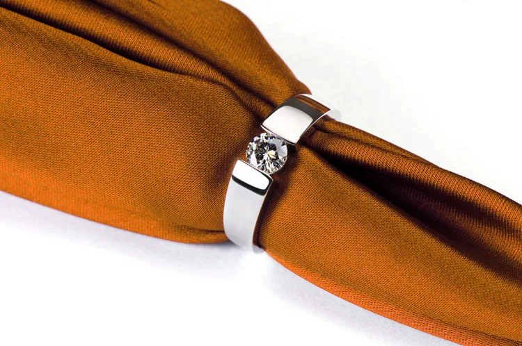 

0.5 Carat 14K White Gold Man Classic Reassuring Excellent Diamond Women Engagement Ring Promise Jewelry Gift For Celebration