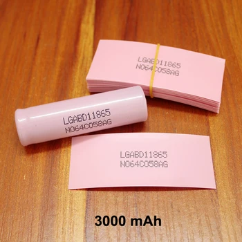 

100pcs/lot Lithium battery shrink tube PVC plastic insulation tube 18650 battery special heat shrinkable tube 3000MAH