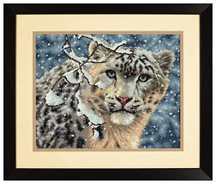 Высокое качество популярный Счетный Набор для вышивки крестом Снежный Леопард dim 35244 животное