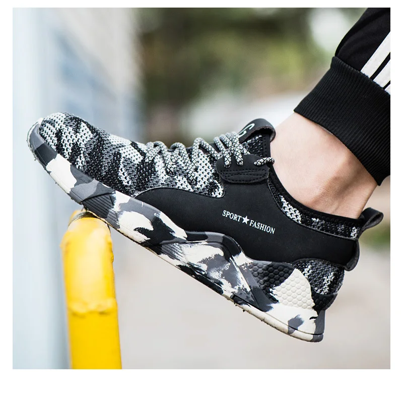 

HEBENDUO Safety shoes Men's summer air permeability, anti-smashing, anti-puncture work safety ladle head labor insurance shoes