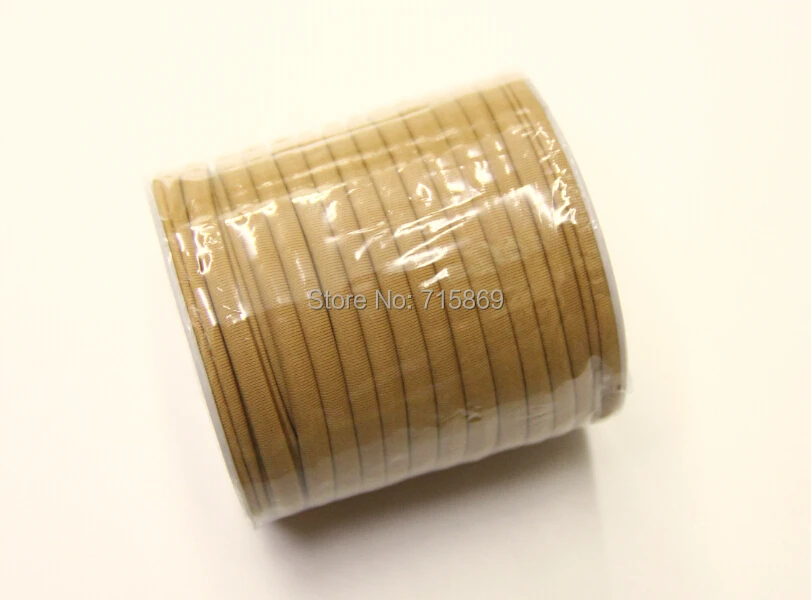 

Free Ship 5mm 20meter / Row Khaki Elastic lycra cord Stitched round lycra cord Lycra strip For Jewelry Marking