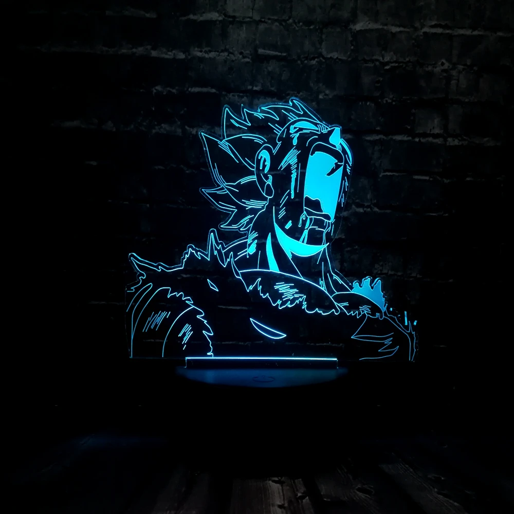 

3D LED Night light for Kid 7 Color Change Remote Control Seven Dragon Ball Z Goku Saiya USB Charge Battery Power Boy Toy RGB