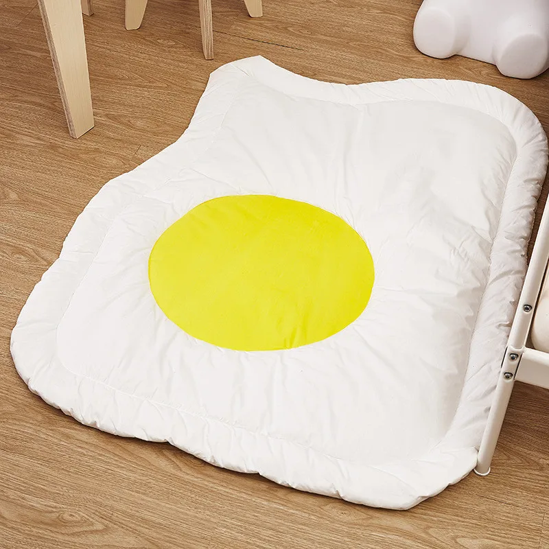 Fried Egg Форма играть коврик ковер младенческой ребенка ползать ковер тренажерный зал игра коврики картины без рамы декор, фото, реквизит Childre