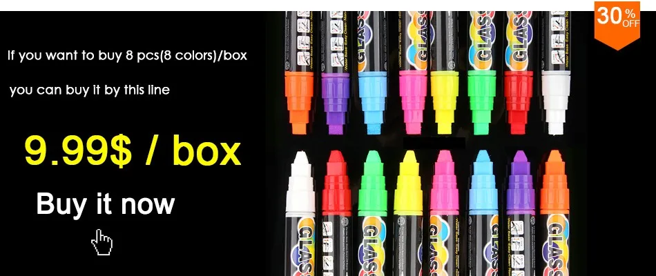 Real Materiais Escolar офисные принадлежности 8 мм хайлайтер неоновый Жидкий Мел маркеры ручки для Led доска эффект 8 цветов