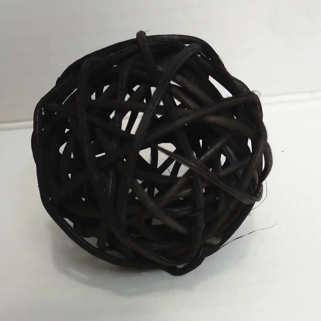 20x Natural Wicker Rattan Ball 5cm Twig Orbs Balls DIY Embellishments Wedding Ornaments Crafts - Red+Black