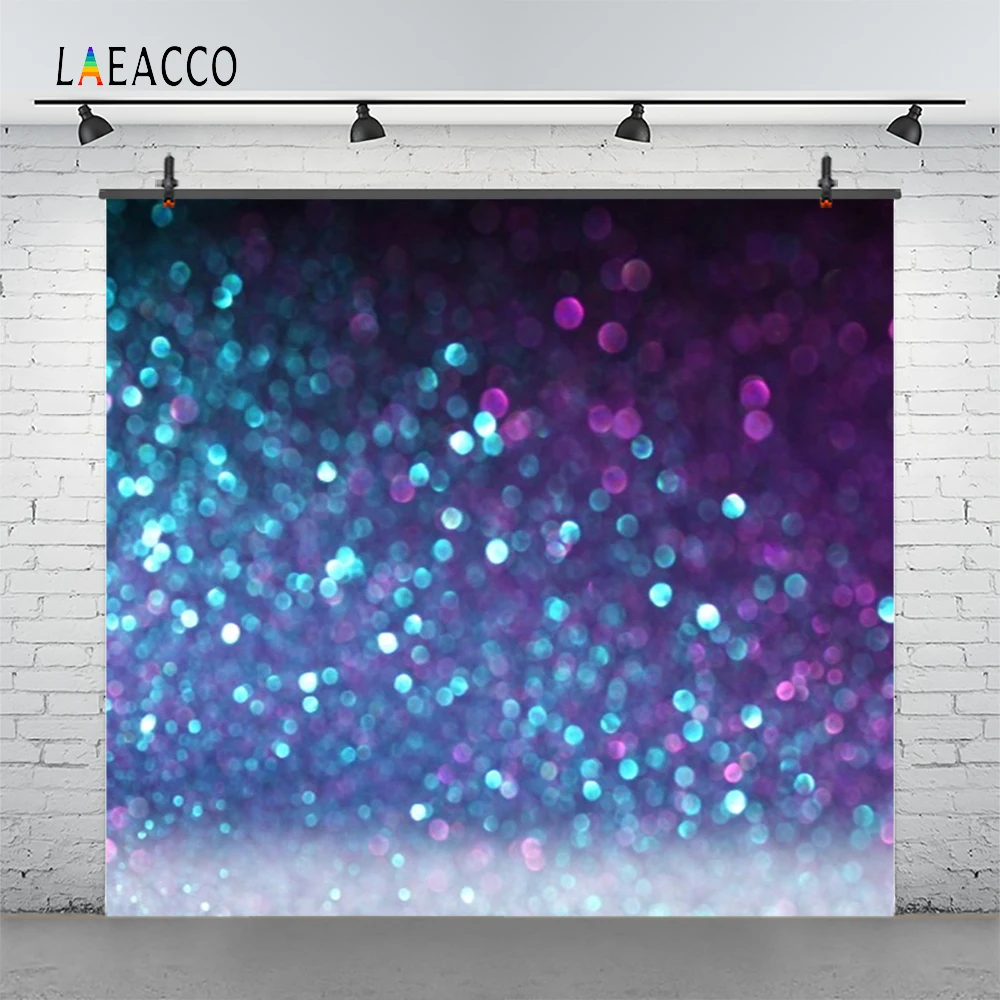 Laeacco темно синий блестящий свет Bokeh новорожденный фон для фотосъемки