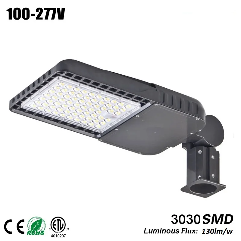 

Free shipping Meanwell driver 150W ETL UL DlC listed led shoebox street light 100-277VAC