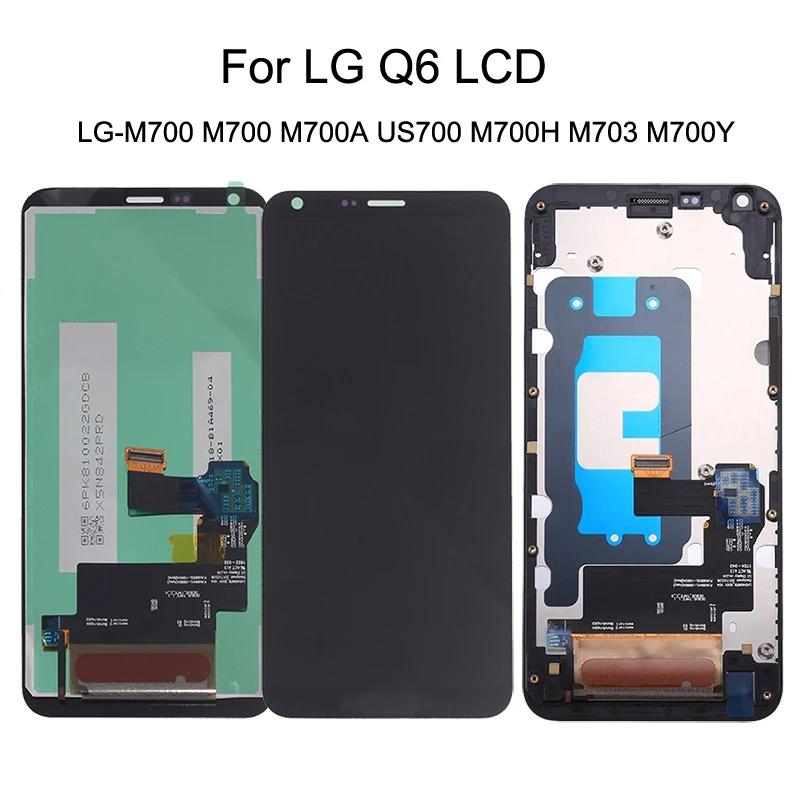 

5.5''Original For LG Q6 LG-M700 M700 M700A US700 M700H M703 M700Y LCD Display+ Touch Screen Digitizer Kit Phone Parts with Frame