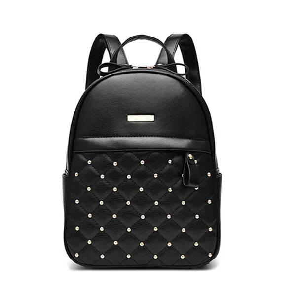 Бренд ALCEVR, дизайнерские женские рюкзаки из искусственной кожи, школьная сумка, студенческий рюкзак, женская сумка, роскошная кожаная посылка для женщин - Цвет: black