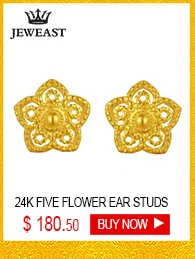 JLZB 24K Pure Gold Earring Real AU 999 Solid Gold Earrings Beautiful Gypsophila Upscale Classic Fine Jewelry Hot Sell New 2020