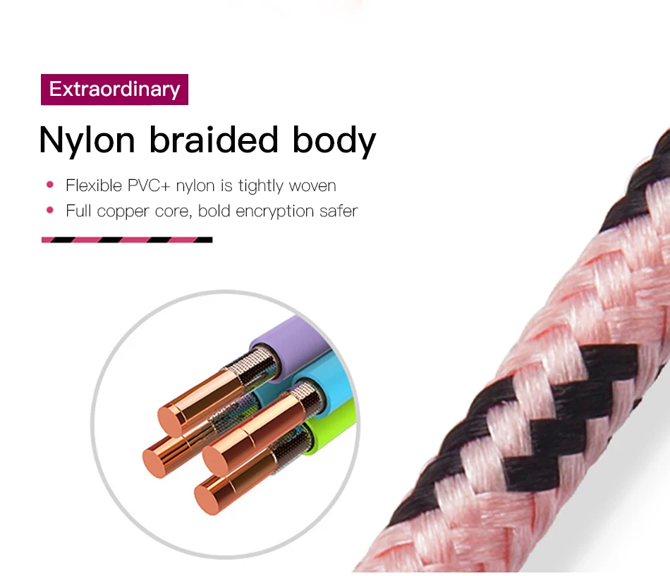 NOHON USB Type C Charging Cable For Samsung S8 S9 Fast Charge Data Cord For Huawei P10 P20 Pro Xiaomi Mi8 6 Phone Charger Cables (4)