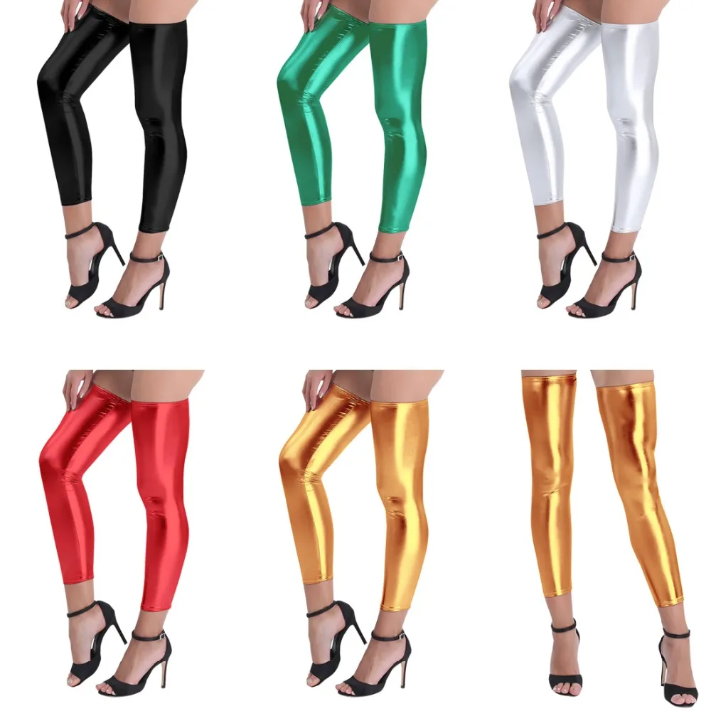 Description Picture 2 of itemFashion Women Tights Stockings Sexy Wetlook Shiny Stocking Clubwear Stretchy Footless Thigh-high Costumes Sexy Tights Stockings