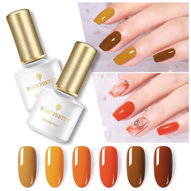 

BORN PRETTY 6ml Gel Nail Polish Pumpkin Series Pure Nail Color Professional Soak Off UV LED Nail Art Gel Lacquer Varnish