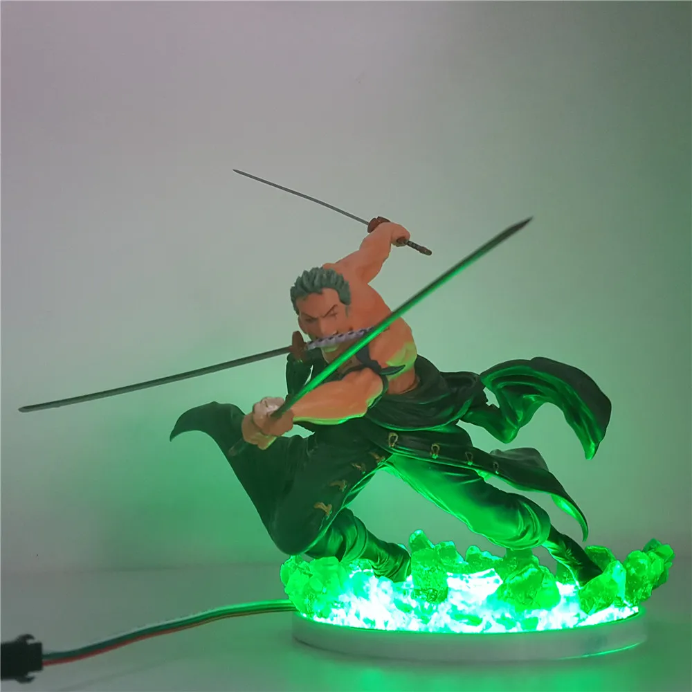 Action Figure One Piece Roronoa Zoro LED DIY Light Set Sanzen Sekai Three Thousand Worlds Anime Figure Zoro Battle Model Toys