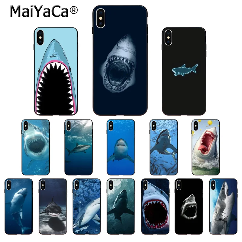 Мягкий чехол для телефона MaiYaCa Ocean Sharks из ТПУ Apple iPhone 8 7 6 6S Plus X XS MAX 5 5S SE