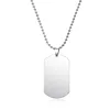 1PC Fashion Stainless Stee lDog Tag Pendant Necklace For Women Men Punk Metal Color Smooth Army Tag Necklace Jewelry N4-1 ► Photo 1/6
