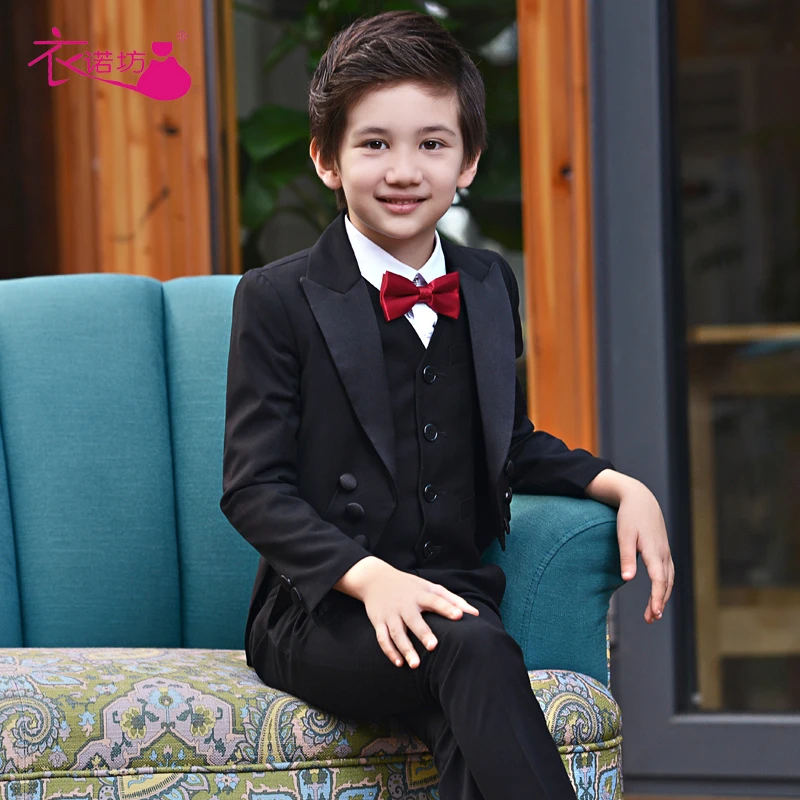 

Presenter Swallow Tail Dress Flower Children's Dress Boy Piano Performance Suit Baby Boy Suit