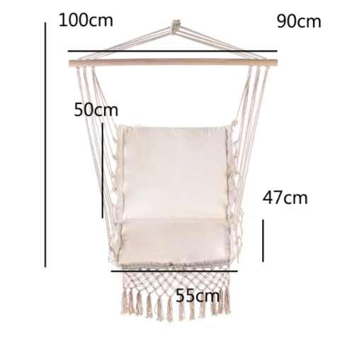 Hamaca silla colgante cuerda columpio para niños adultos muebles de interior al aire libre columpio colgante jardín dormitorio Silla de seguridad individual - 6