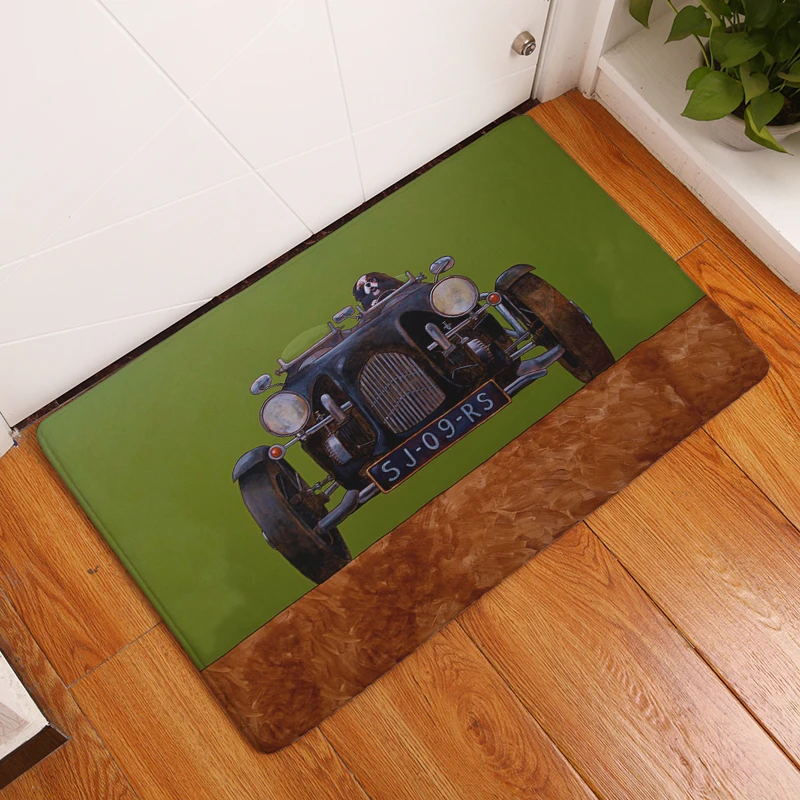  Cartoon Style Dog Print Carpets Anti-slip Floor Mat Outdoor Rugs Animal Front Door Mats