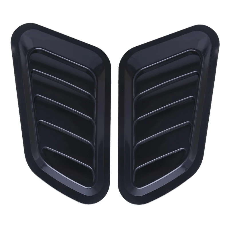 1 Pair Universal Car Sticker ABS Decorative Air Flow Intake Bonnet Vent Cover Hood New  10166