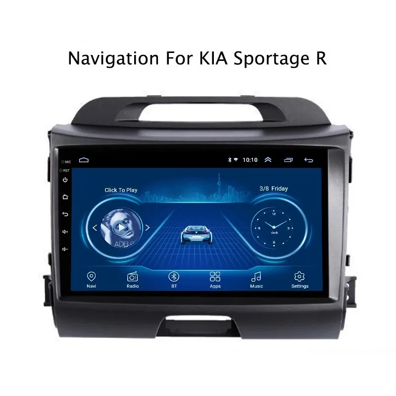 Ectwodvd 9 дюймов Andriod 8 1 Автомобильный gps навигация для Kia Sportage R 2010 2016 автомобильный DVD