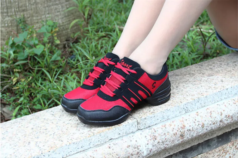 2019 sneaker women shoes Sports Feature Soft Outsole Breath Dance Shoes Sneakers For Woman Practice Shoes Modern Dance Jazz Shoes (15)
