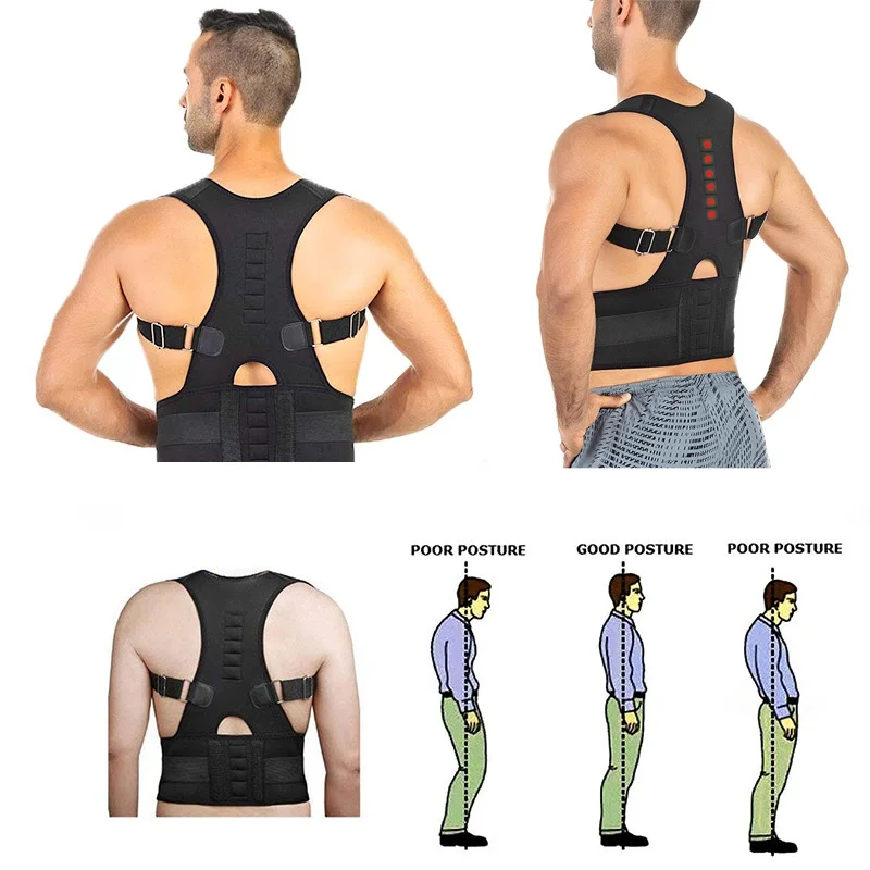 Плечевая задняя Горбатая правильная магниты на ремень Корректор осанки поддержка спины бандаж послеродовой коррекции пояс хиропрактики жилет
