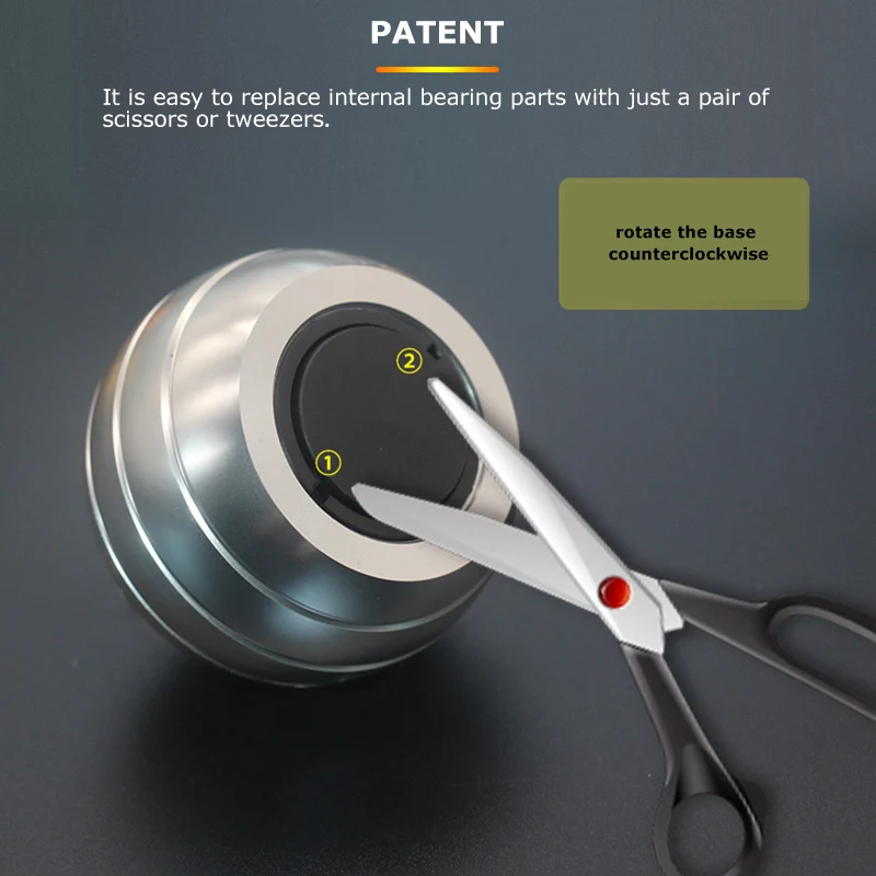 Desktop Stress Relief Toy Aluminum Alloy Decompression Hypnosis Rotary Gyro Adult Fingertip Toy Kinetic Round Metal 1 Desktop Stress Relief Toy Aluminum Alloy Decompression Hypnosis Rotary Gyro Adult Fingertip Toy Kinetic Round Metal 4