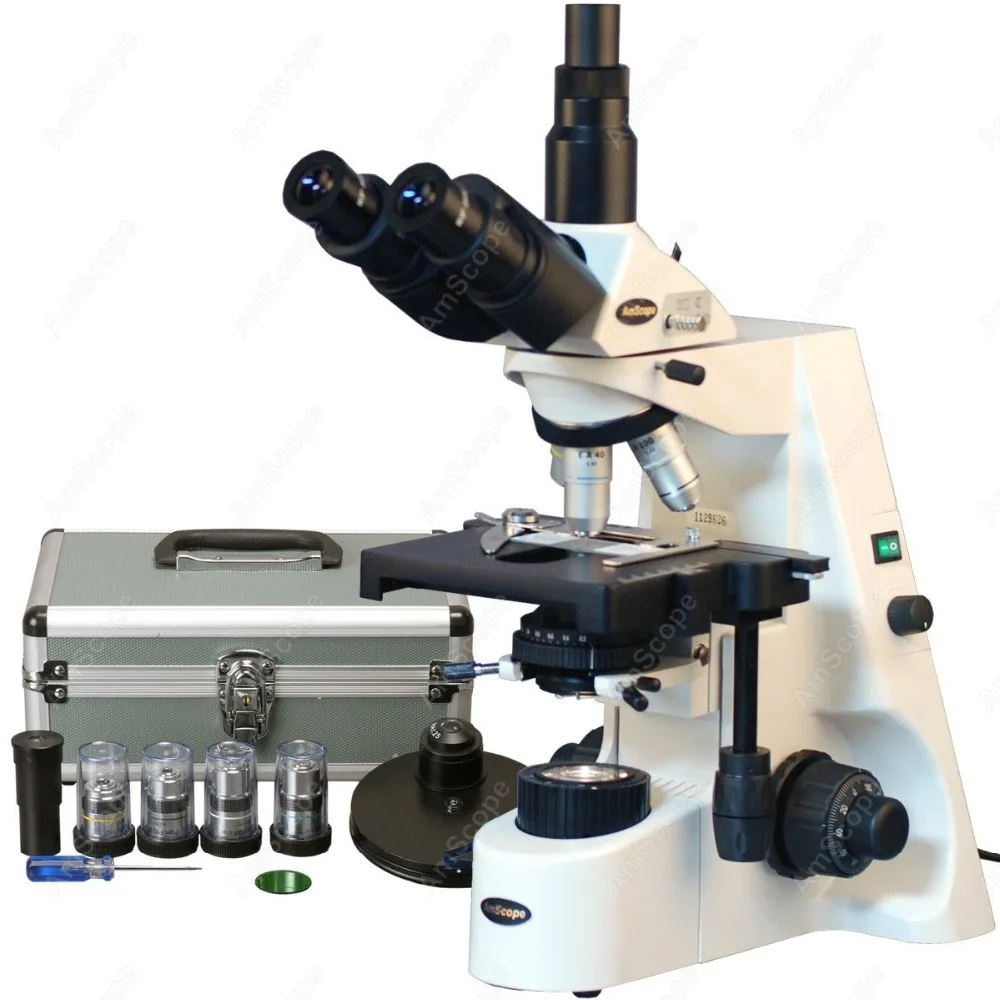 Фазовый Контраст AmScope поставки 40X 1500X Профессиональный бесконечный план фазовый