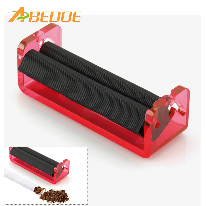 

ABEDOE 1pc Acrylic Cigarette Rolling Machine 80mm Tobacco Manual Roller Maker Smoking Pipe Hookah Accessory Rolling Machine Gift