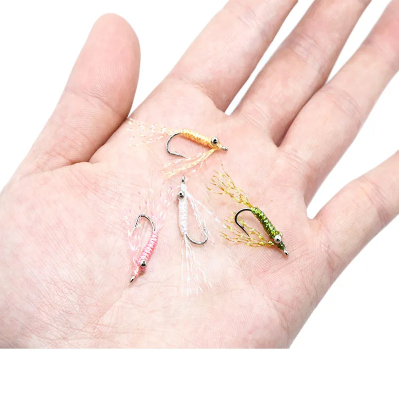 Consuader хит продаж 4 шт. кор. 8 # Greyling nymph Премиум Рыболовные Мухи из морской воды цвета