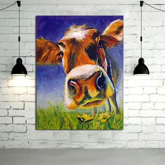 Cow Wall Art aliexpress : buy 100%handpainted oil painting canvas adorable Cow Wall Art aliexpress : buy 100%handpainted oil painting canvas adorable