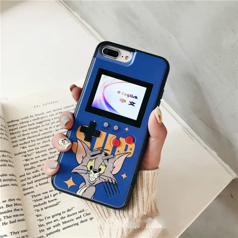 

Game Phone Case For Iphone X Xs Xs Max Xr Full Color Screen Tetris Gameboy Silicon Cover For iPhone 6 6S 7 8 Plus case