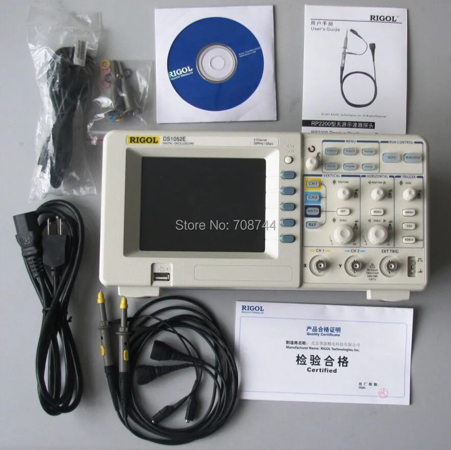 

Rigol DS1052E 50MHz Band Widths 2-Channel Digital Oscilloscope