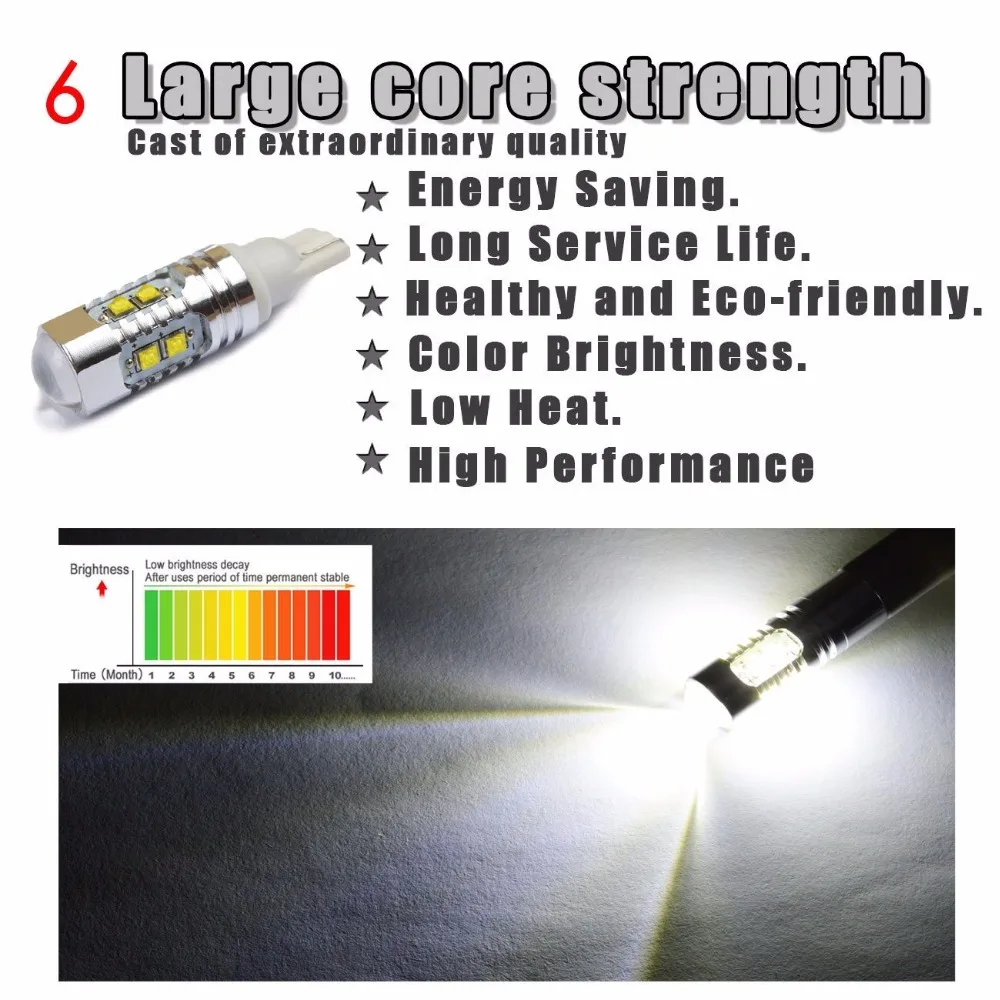 Par Lampada ультра светодиодные Pingo T10 W5w Cree чипы 50w Forte Body farolete (фонарь Dianteira) Re Seta Freio luz de