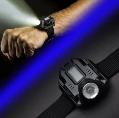 Часы вспышки света LED Watch Фонарик светодиодный wristlight Перезаряжаемые Лампы для