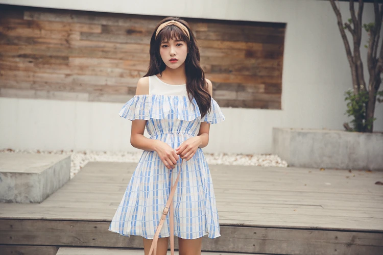 Summer Girls Cute Kids Dresses Striped 