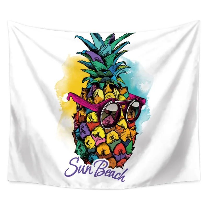 

Pineapple Series Abstract Art Painting Tapestries Polyester Hippie Bohemian Home boho Decor mandala psychedelic Wall Hanging Py